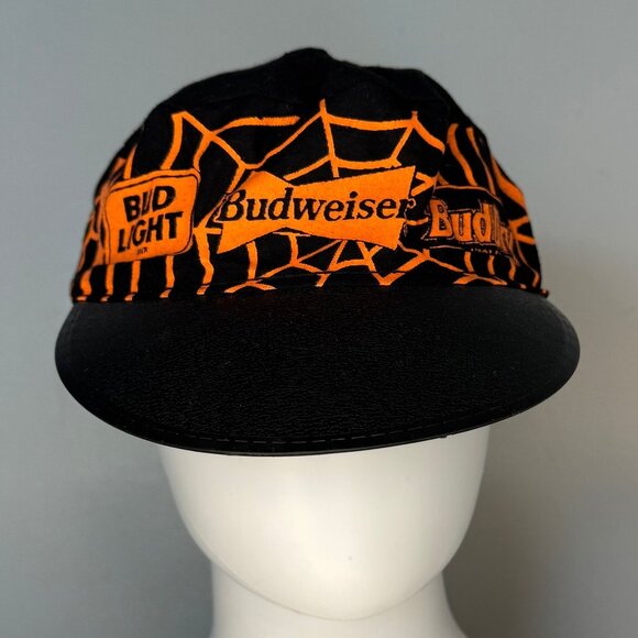 Vintage 1990s Budweiser Monster Party Hat Halloween Painter Cap Beer Promo Adcap - Picture 1 of 7